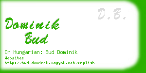 dominik bud business card